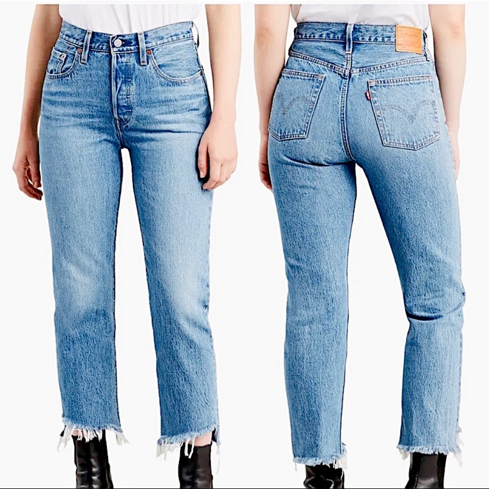 Levi’s 501 Original Straight Crop Jeans High Rise